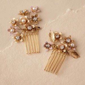 NWT BHLDN Ti Adoro Gold Bridal Hair Combs